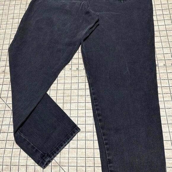 New York & Company Women’s Easy Petite Dark Wash Flat Front Black Sz 10 Petite - Picture 9 of 12